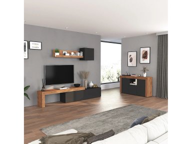 APARADOR CANDRE 3 PUERTAS 1 ESTANTES ROBLE GRAFITO 155CM - 5
