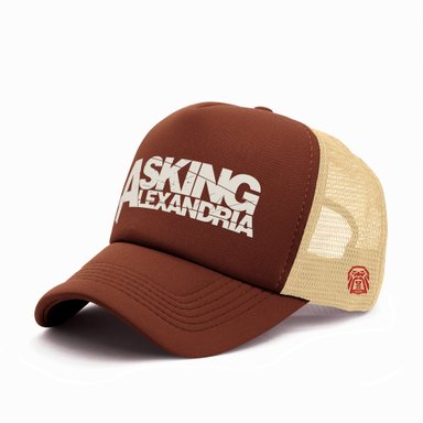 GORRA TRUCKER BANDA METAL ASKING ALEXANDRIA 002 MARRÓN