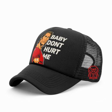 GORRA TRUCKER BABY DON'T HURT ME 001 NEGRO