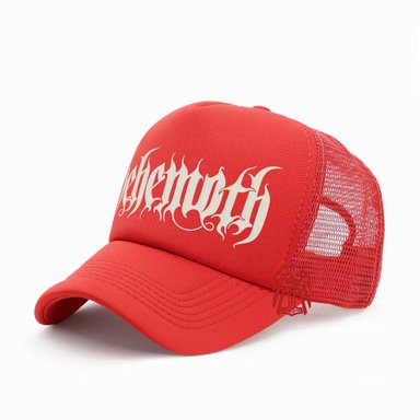 GORRA TRUCKER BANDA METAL BEHEMOTH 003 ROJO
