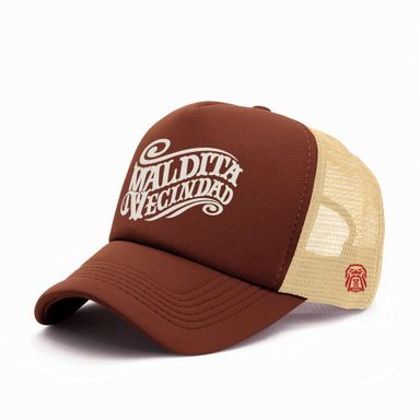 GORRA TRUCKER GRUPO MUSICAL MALDITA VECINDAD 001 MARRÓN