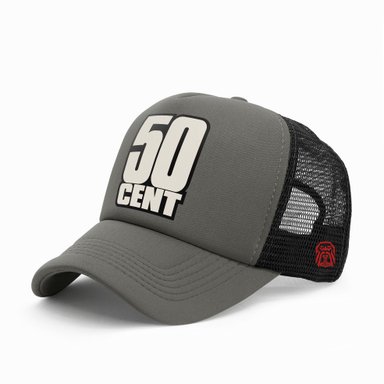 GORRA TRUCKER RAPERO 50 CENT 001 GRIS