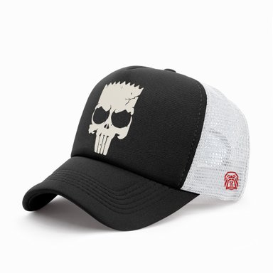 GORRA TRUCKER BART PUNISHER 001 NEGRO