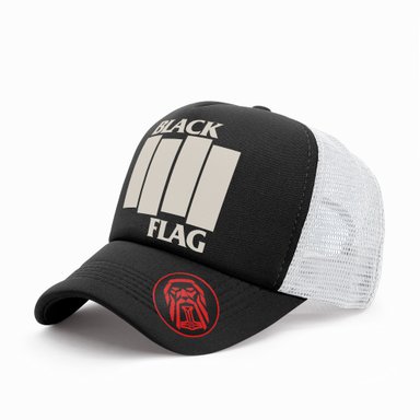 GORRA TRUCKER BANDA DE ROCK BLACK FLAG 002