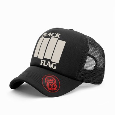 GORRA TRUCKER BANDA DE ROCK BLACK FLAG 003
