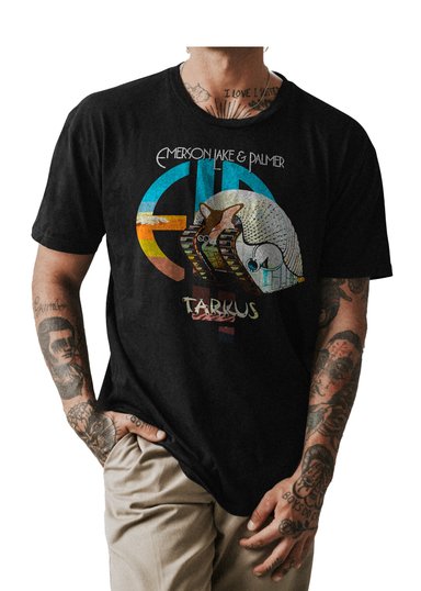 POLO HOMBRE NEGRO CLASICO BANDA ROCK EMERSON LAKE Y PALMER 003 - 1