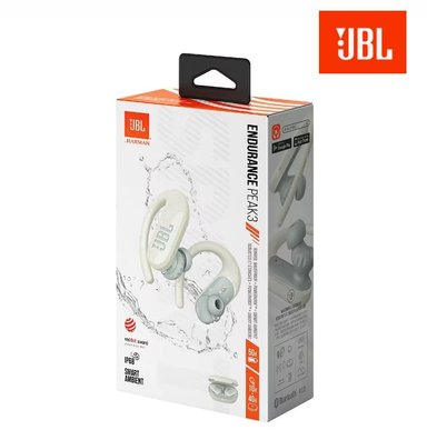AUDÍFONOS JBL INALÁMBRICO BLUETOOTH ENDURANCE PEAK 3 WIRELESS IP68 BLANCO - 1