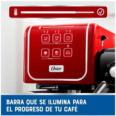 CAFETERA OSTER BVSTEM6801R-053 PRIMALATTE TOUCH BVSTEM6801R ROJO - 3