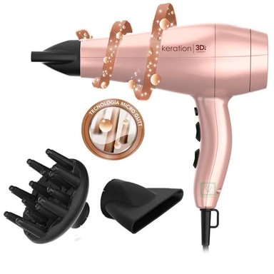 RIZADOR DE CABELLO GAMA BECHD0000002033 SECADORA PROFESIONAL DIVA 3D KERATION - 3