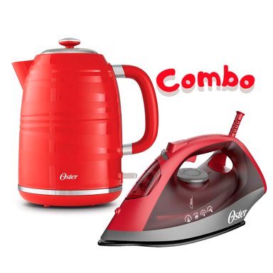 COMBO OSTER PLANCHA VAPOR MAS HERVIDOR ELECTRICO BVSTKT4177R