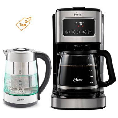 CAFETERA OSTER CON PANTALLA TÁCTIL 12 TAZAS MAS HERVIDOR VIDRIO - 2