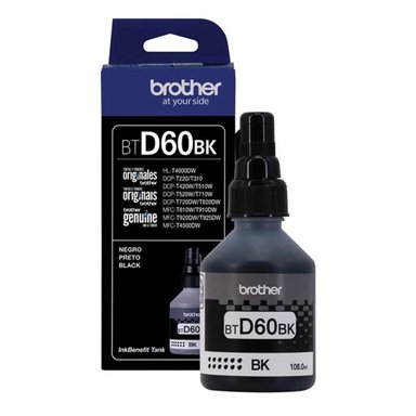 BOTELLA DE TINTA BROTHER BTD60BK NEGRO RINDE 6500 PÁGINAS