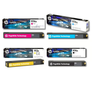 KIT TINTA HP 974 CYAN MAGENTA AMARILLO NEGRO
