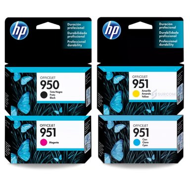 KIT TINTA HP 950 951 CYAN MAGENTA AMARILLO NEGRO