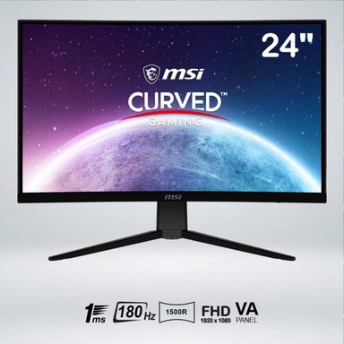 MONITOR MSI CURVO GAMING G2422C FULL HD VA 1MS 180HZ - NEGRO - 1