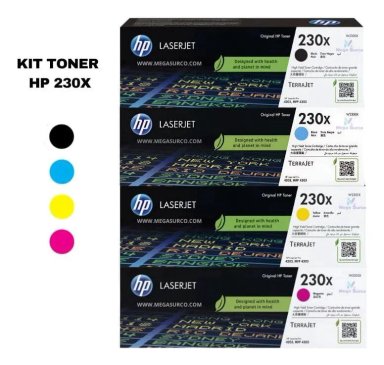KIT DE TÓNER HP 230X 4 COLORES MAGENTA YELLOW CYAN BLACK