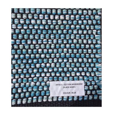 ALFOMBRA DHURRIE TEJIDO A MANO 150 X 210 CM CHAMPIÑON DECOGHAR AZUL - 4