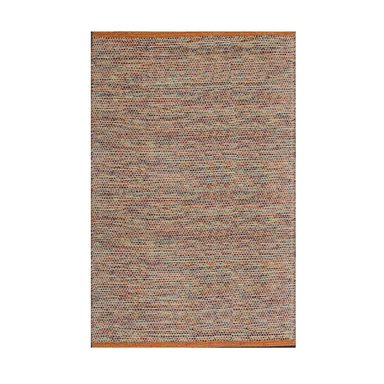 ALFOMBRA DHURRIE TEJIDO A MANO 210 X 150 CM CHAMPIÑON DECOGHAR NARANJA