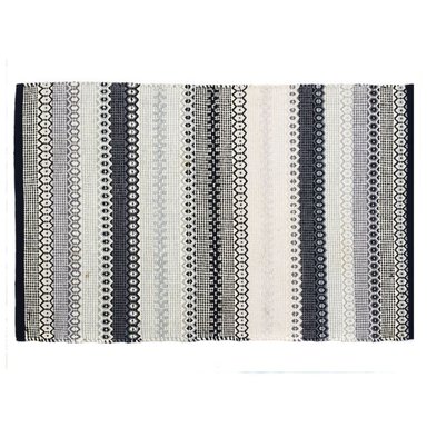 ALFOMBRA KELLIM IC 13809 150 X 240 CM GREY / BLACK