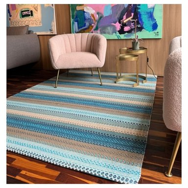 Alfombra Decoghar Kelim IC13516 Turquesa 120x180cm