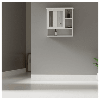 ORGANIZADOR DE BAÑO CON ESPEJO - SOLAR WHITE