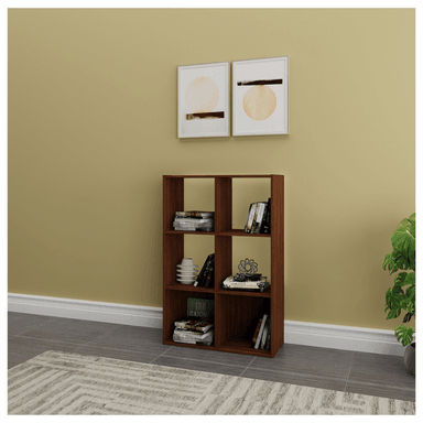 ESTANTE DE 6 CUBOS - MED BROWN