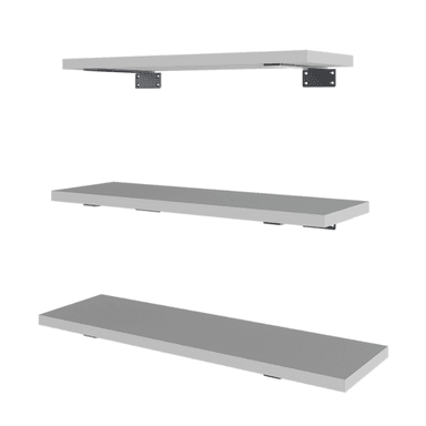 REPISAS FLOTANTES CON SOPORTE SET DE 3 - SOLAR WHITE - 4