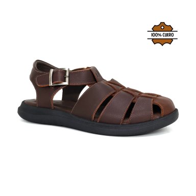 SANDALIAS CASUALES DE CUERO HOMBRE KN25Q3-828.