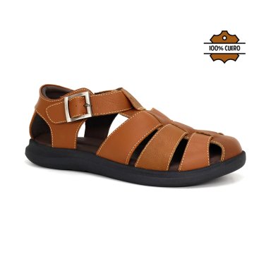 SANDALIAS CASUALES DE CUERO HOMBRE KN25Q3-825.