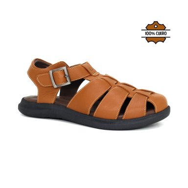 SANDALIAS CASUALES DE CUERO HOMBRE KN25Q3-828.