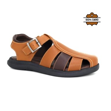 SANDALIAS CASUALES DE CUERO HOMBRE KN25Q3-832.