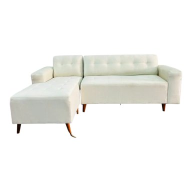 SILLÓN LIBANO 2 PIEZAS  + 4 COJINES - IVORY