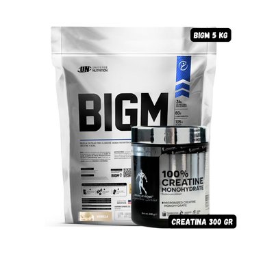 BIGM 5 KG VAINILLA + CREATINA KEVIN LEVRONE 300 GRAMOS