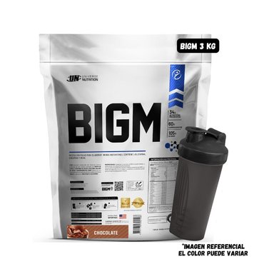 PROTEINA BIGM 3 KILOS (CHOCOLATE) + SHAKER