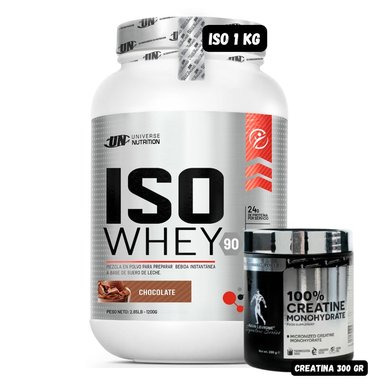ISO WHEY 90 1.1 KG (CHOCOLATE) + CREATINA KEVIN LEVRONE 300 GRAMOS