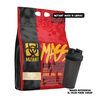 MUTANT MASS 15 LIBRAS VAINILLA + SHAKER - 1