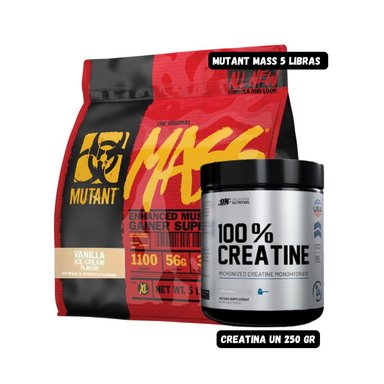 MUTANT MASS 5 LIBRAS (VAINILLA) + CREATINA UN 250 GRAMOS