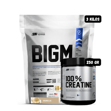 BIGM 3 KG (VAINILLA) + CREATINA UN 250 GRAMOS