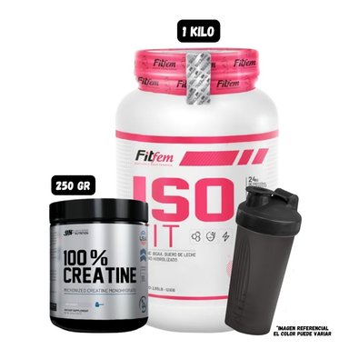 ISO FIT 1.1 KG (VAINILLA) + CREATINA UN 250 GRAMOS + 1 SHAKER