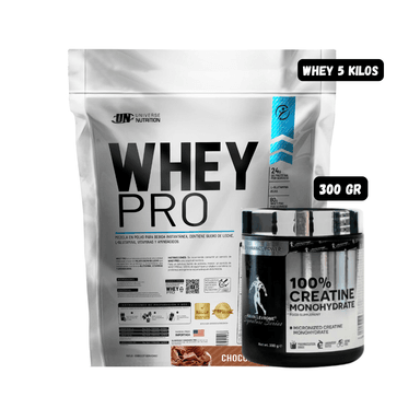 WHEY PRO 5 KG CHOCOLATE + CREATINA KEVIN LEVRONE 300 GRAMOS