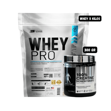 WHEY PRO 5 KG (VAINILLA) + CREATINA KEVIN LEVRONE 300 GRAMOS