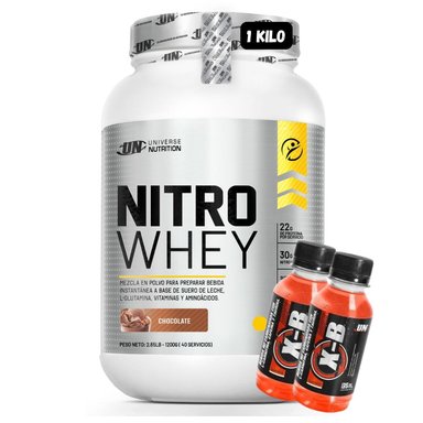 NITRO WHEY 1.1 KG (CHOCOLATE) + 2 BOTELLITAS XB