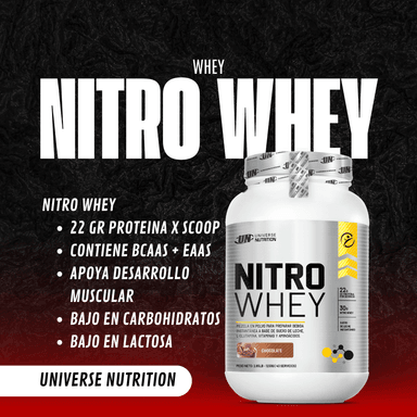 NITRO WHEY 1.1 KG (CHOCOLATE) + CREATINA MONOHIDRATADA UN 250 GRAMOS - 2