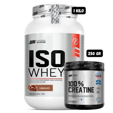 ISO WHEY 90 1.1 KG (CHOCOLATE) + CREATINA MONOHIDRATADA 250 GRAMOS