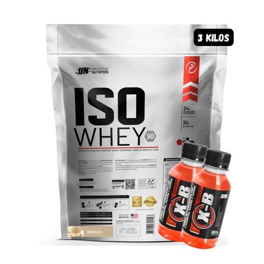 ISO WHEY 90 3 KG (VAINILLA) + 2 BOTELLITAS XB