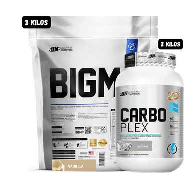 BIGM 3 KG (VAINILLA) + CARBOPLEX 2 KG (NATURAL)