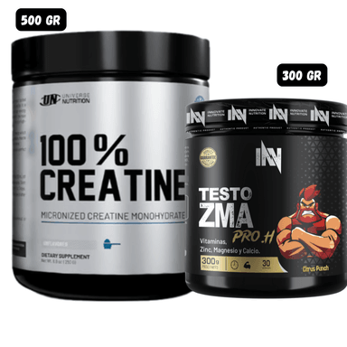 CREATINA UN 500 GR + PRECURSOR DE TESTO 300 GR INN (CITRUS PUNCH)