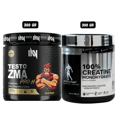 CREATINA KEVIN LEVRONE 300 GR + PRECURSOR TESTO 300 GR INN (CITRUS PUNCH)
