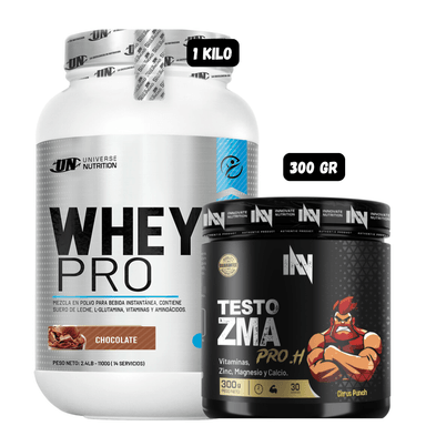 WHEY PRO 1.1 KG (CHOCOLATE) + PRECURSOR DE TESTO 300 GR INN (CITRUS PUNCH)