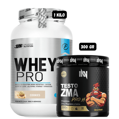 WHEY PRO 1.1 KG (COOKIES) + PRECURSOR DE TESTO 300 GR INN (CITRUS PUNCH)
